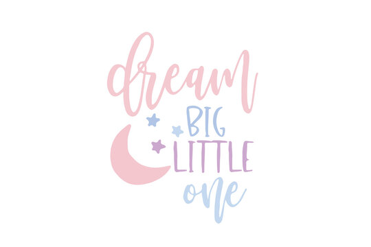 Dream Big Little One Moon Stars Newborn Baby Onesie Design
