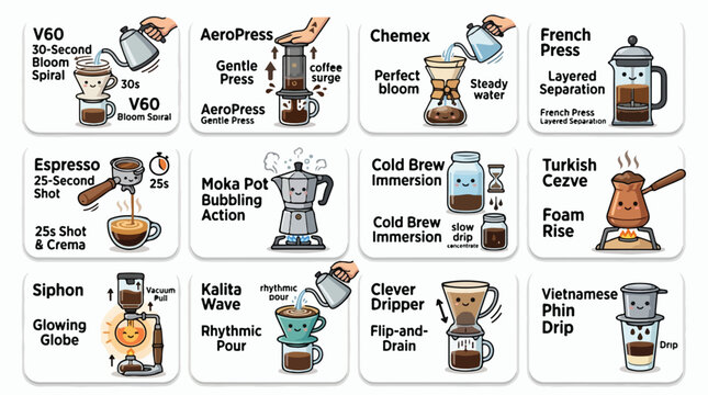 Collection of various coffee and tea capsules, pods, and brewing accessories for different beverage flavors and styles