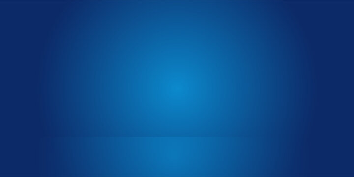 Blue 3d. background, studio gradient,  navy abstract lights, backdrop for photo product
