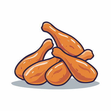 Illustration of Fried Chicken Drumsticks