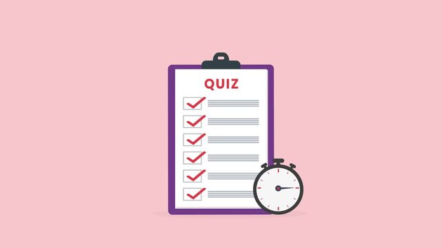 Quiz checklist , online test exam form