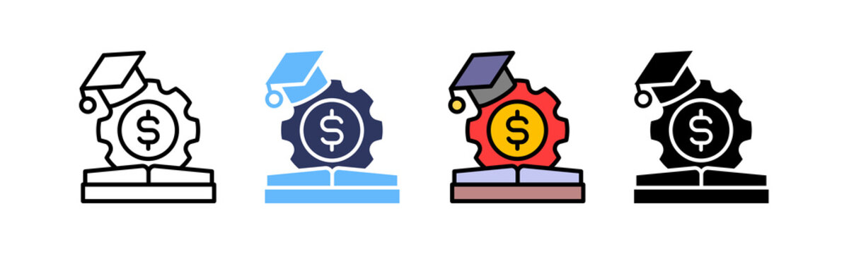 Financial Education multiple icon