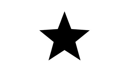 Obraz premium Black star symbol, star shape, five-pointed star, icon, graphic