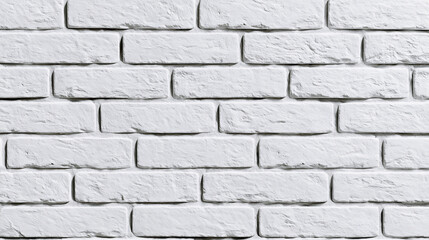 Obraz premium Arrière-plan de mur en briques peint en blanc. Finition mate et texture minérale subtile