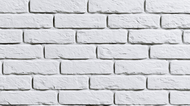 Arri&egrave;re-plan de mur en briques peint en blanc. Finition mate et texture min&eacute;rale subtile