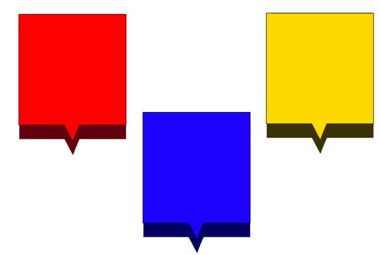 speech bubble square colorful illustration 吹き出し 四角 カラフル　イラスト