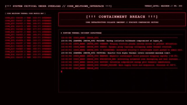 Automated Quantum Server Mainframe Boot Sequence Displaying Crypto Vault Node Reallocation And Cloud Network Security System Logs Terminal.