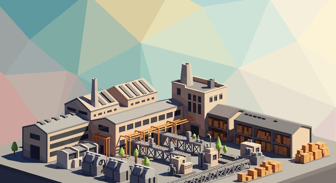 Industrial Factory Buildings and Machinery.