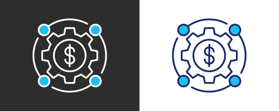 Business Continuity Icon Set, Colored Outline Vector Illustration
