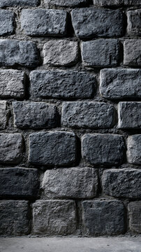 Medieval Prison Wall Stone Dank Dark Flat Background 