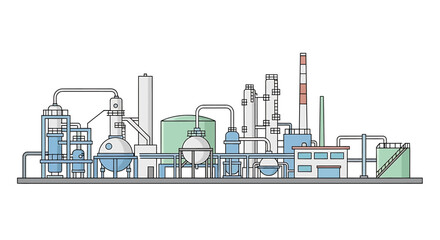 Fototapeta premium Industrial Factory Plant Machinery.