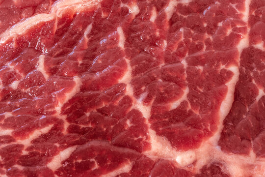Raw wagyu beef steak macro pattern