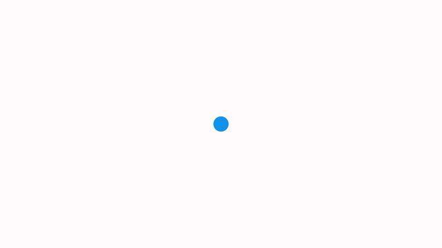 Simple blue circle bigger four dots looping progress or loading icon animation on white background. Seamless loop 4 dot rotate animated loading motion graphic for clean UI progress indicator