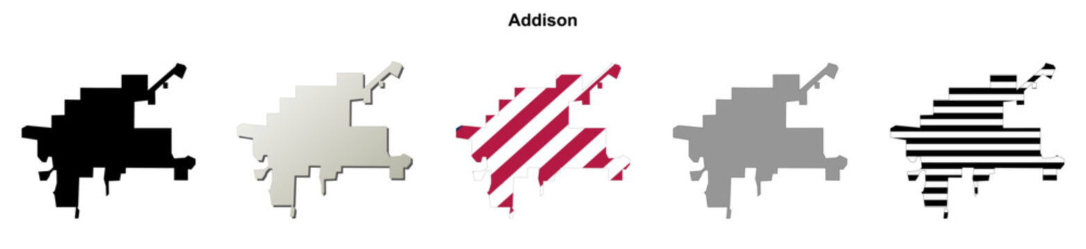 Addison (Alabama) blank outline map