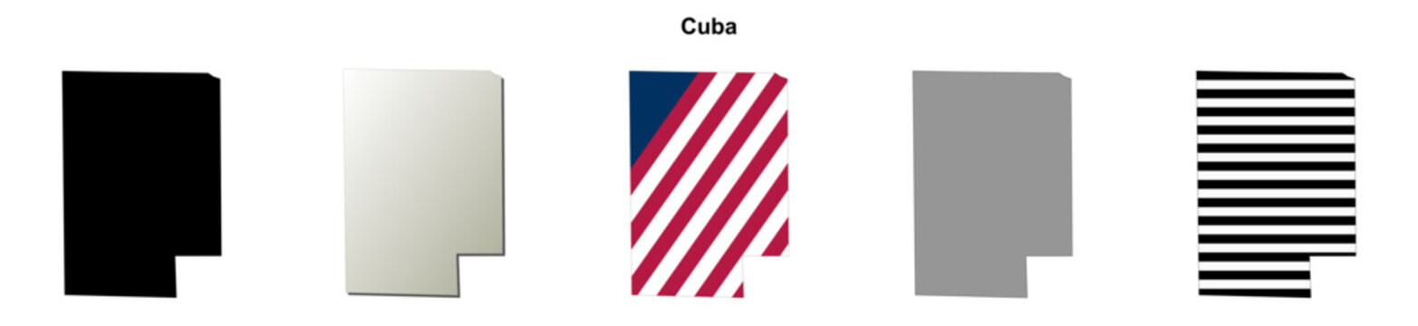 Cuba (Alabama) blank outline map