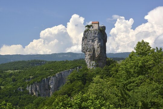 Hermitage of a monastery on the Katskhi pillar in Chiatura, Imereti region, Georgia