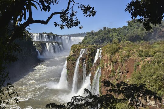 View of the Garganta del Diablo, Devil's Gap, Iguazu Falls, Puerto Iguazu, Argentina