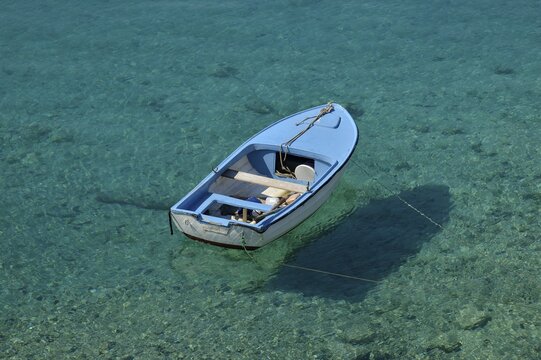 Fishing boat in a bay, near Jadrtovac, Adriatic Sea, Dalmatia, Croatia