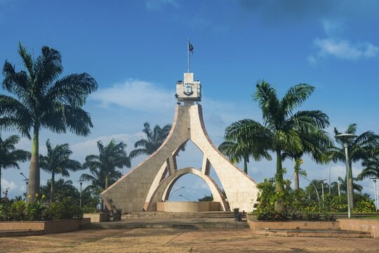Monument in new quarter of Malabo, Bioko, Equatorial Guinea