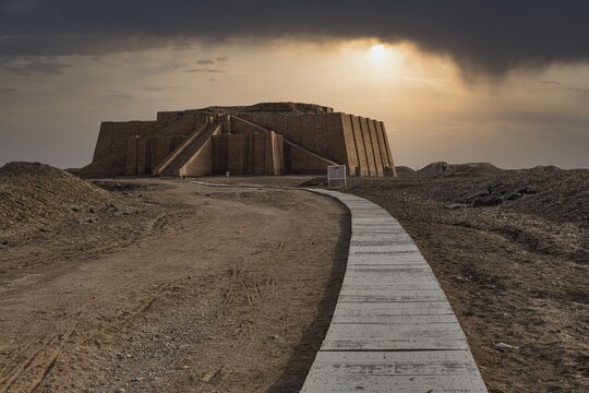 Ziggurat, ancient city of Ur, Ahwar of southern Iraq, Unesco site, Iraq