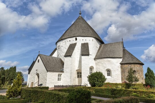 Romanesque Round Church &Oslash;sterlars Kirke, &Oslash;sterlars, Bornholm, Denmark