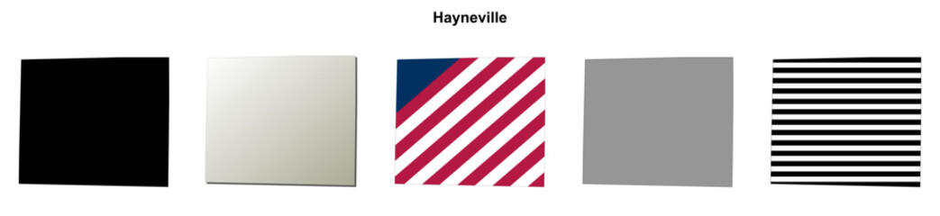 Fototapeta premium Hayneville (Alabama) blank outline map