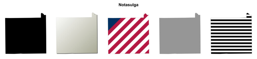 Obraz premium Notasulga (Alabama) blank outline map