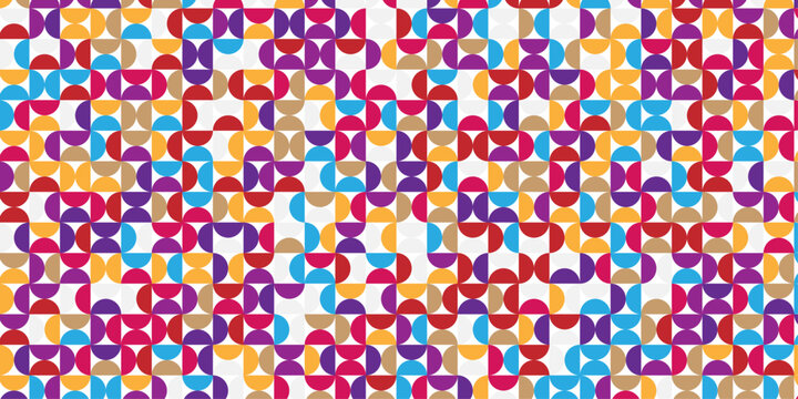 seamless pattern with colorful stripes circles fabric textile cloth line design background. vector candy flower design.