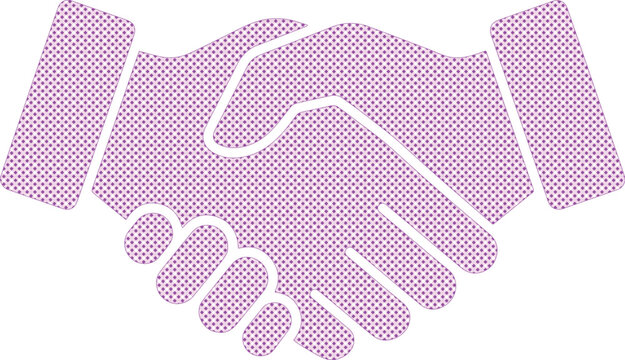 ビジネスにおける信頼と協力の象徴、握手のベクターイラスト。契約、パートナーシップ、合意形成を示すシンプルなアイコンデザイン。