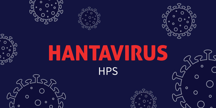 Hantavirus HPS Medical Poster with Virus Outline Background