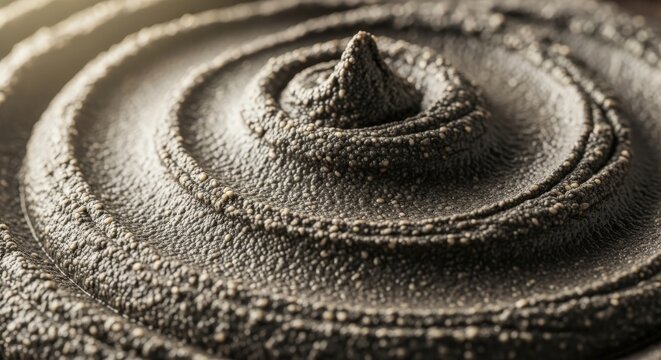 Swirl of Black Tahini Sesame Seed Paste Close Up on Flat Surface Macro Detail Rich in Minerals Calcium Iron Vegan Food Spread