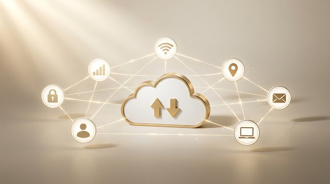 Konsep Layanan Cloud Storage dengan Konektivitas Jaringan Global dan Keamanan Data Digital