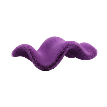Purple Fabric Ribbon Decoration Accessory.