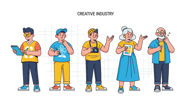 People in creative industry occupations.