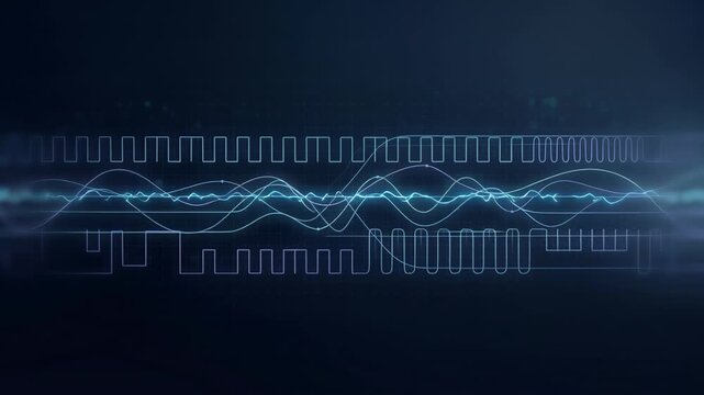 Data Pulse Line with Digital Waveforms and Signal Grid