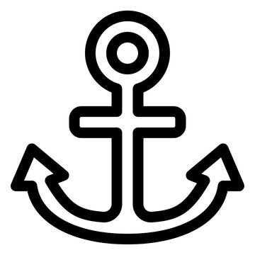 Nautical Ship Anchor Marine Ocean Icon
