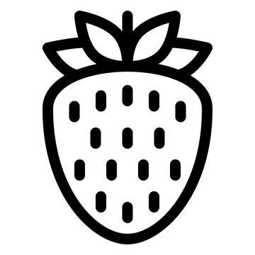 Fresh Sweet Strawberry Summer Fruit Icon