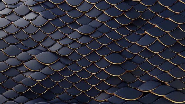 Elegant Cinematic Background of Traditional Japanese Seigaiha Overlapping Wave Scale Pattern