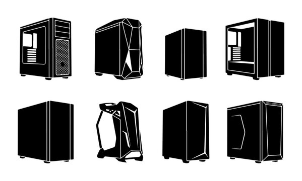 Computer Case Silhouettes Collection