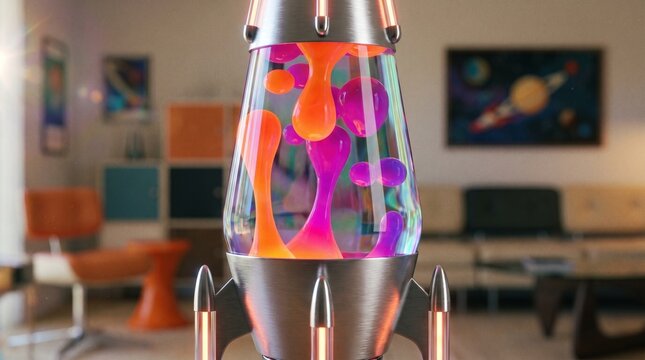 Closeup of lava lamp bubbles, retro futuristic aesthetic