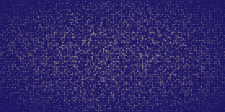 Blue Digital Data Background With Abstract Pixel Dots And Futuristic Technology Grid