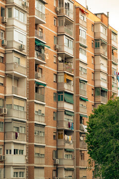 Fachada de edificios residenciales de Madrid