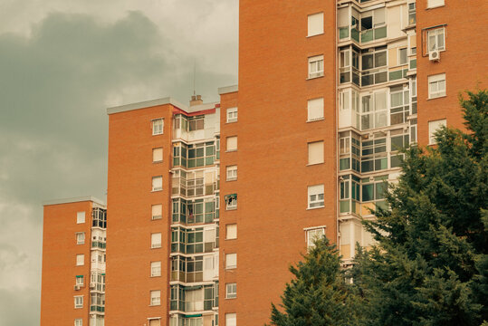 Fachada de edificios residenciales de Madrid