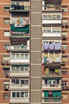 Fachada de edificios residenciales de Madrid