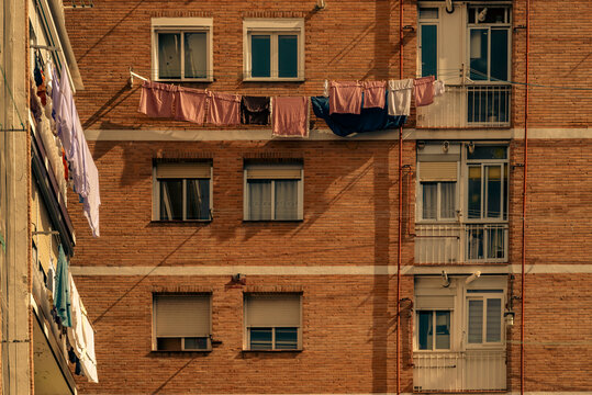 Fachada de edificios residenciales de Madrid