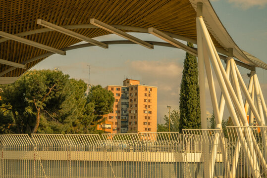 Fachada de edificios residenciales de Madrid