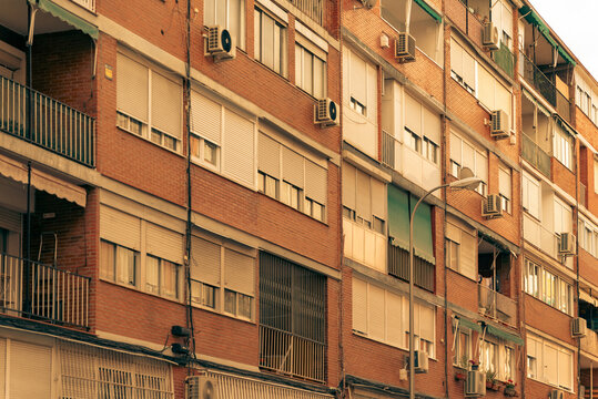 Fachada de edificios residenciales de Madrid