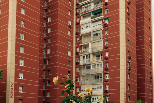 Fachada de edificios residenciales de Madrid