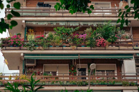 Fachada de edificios residenciales de Madrid