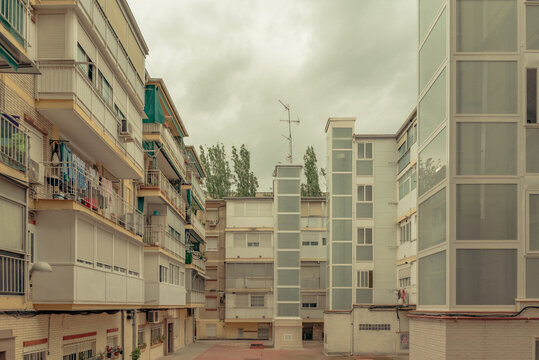 Fachada de edificios residenciales de Madrid